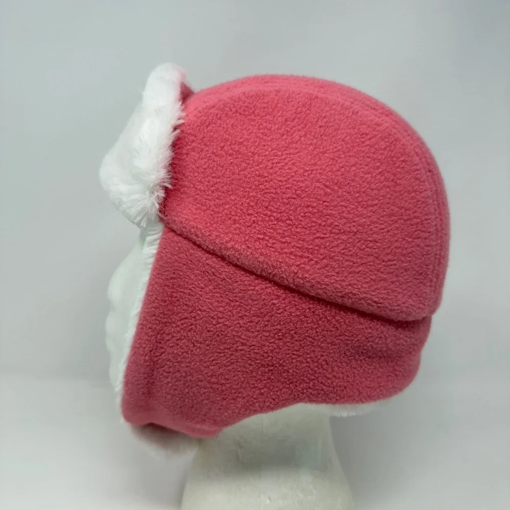 Carhartt Infant / Toddler Trapper Hat‎ Pink Fleece Faux Fur Lined Warm Ear Flap